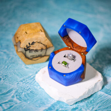 Custom Color 2 Slots Ring Box