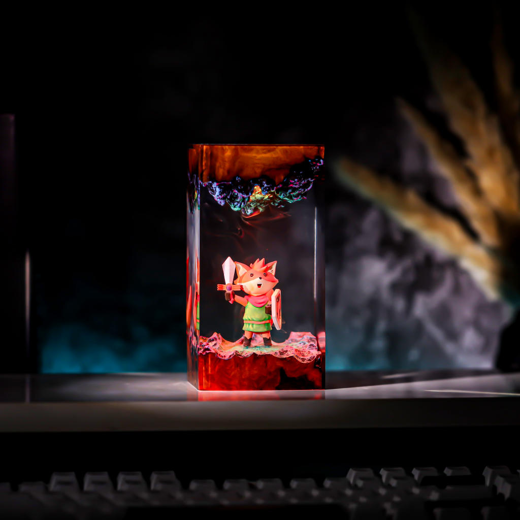 Fox TUNIC Game Night Light 7 Handmade TUNIC Game Lamp