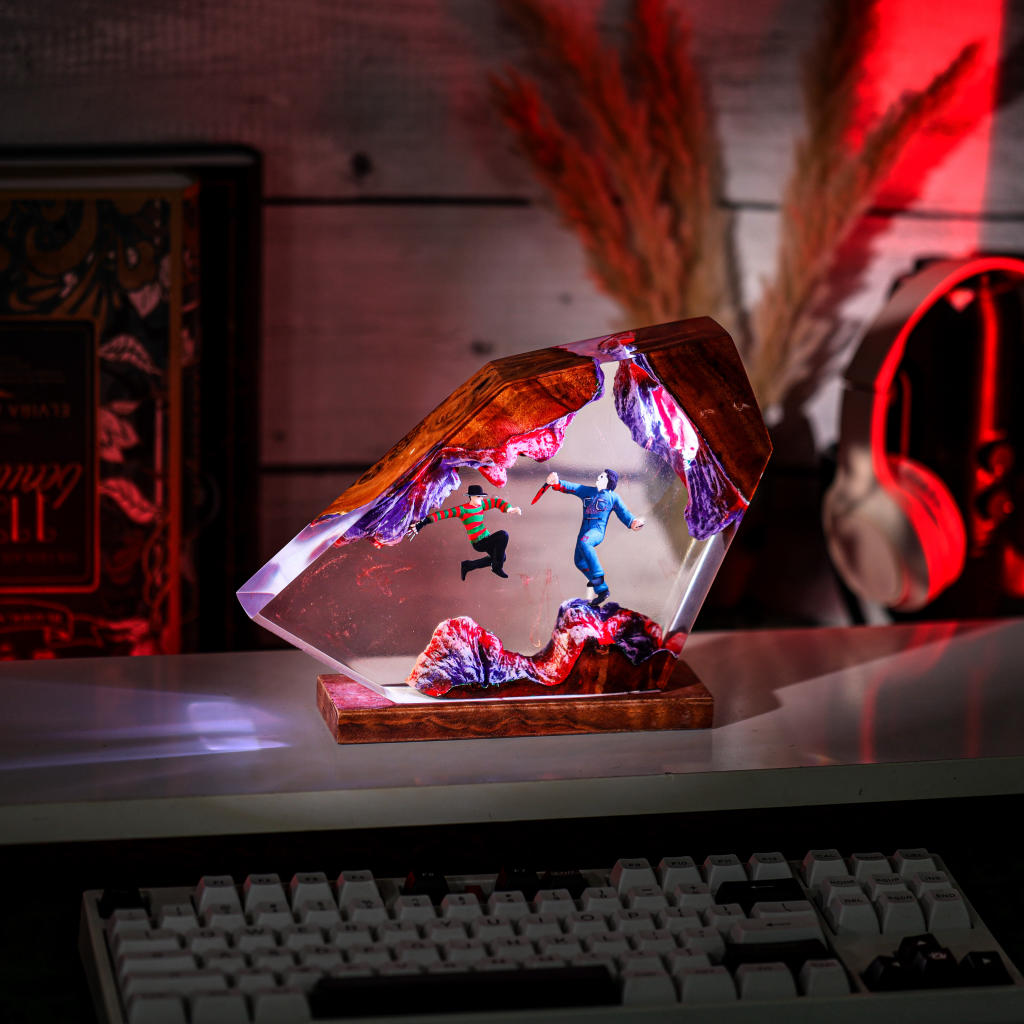 Freddy Krueger &Amp; Michael Epoxy Lamp Freddy krueger & michael epoxy lamp