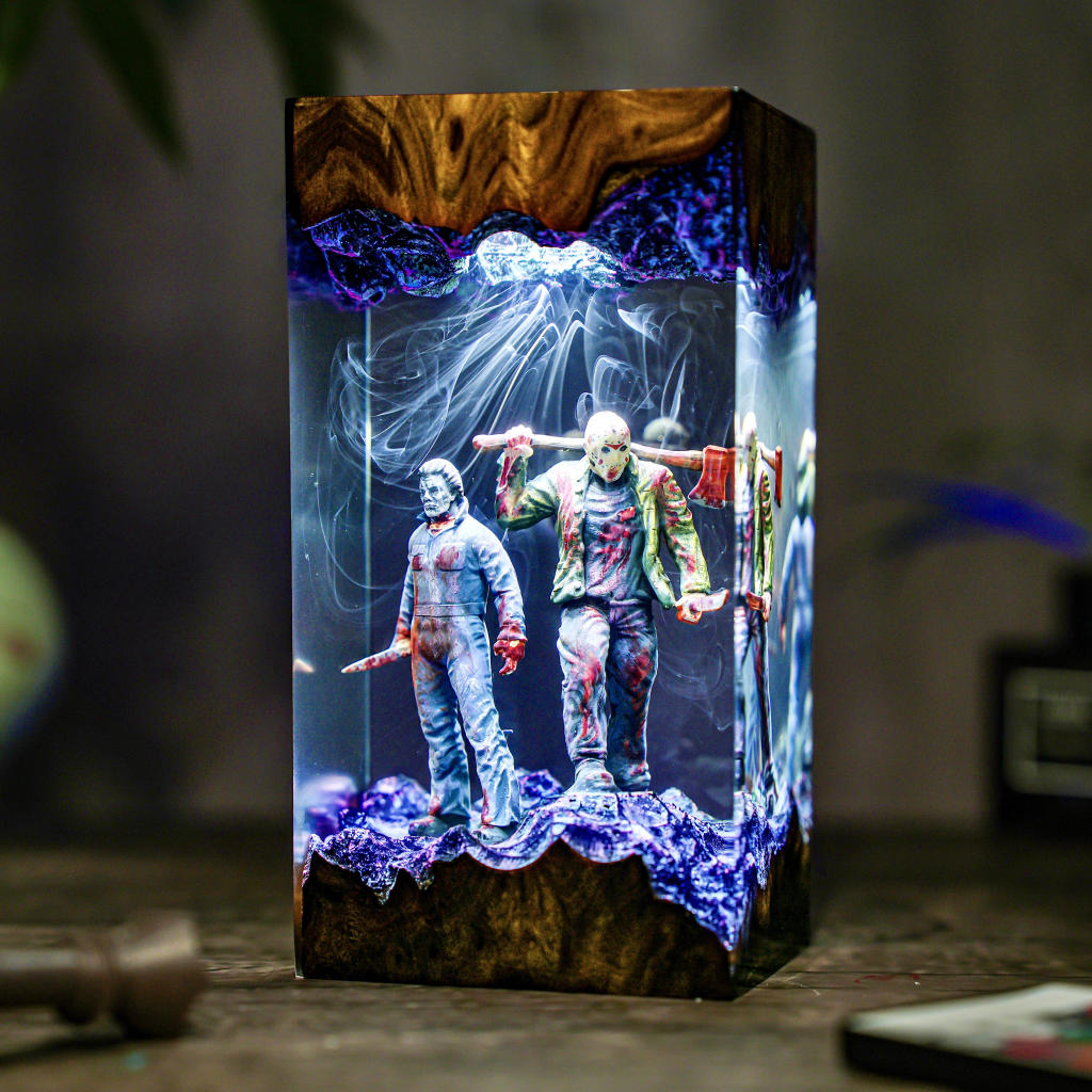 Michael & Jason Halloween Lamp - Hirosart