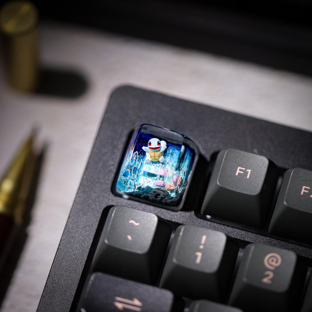 Pokémon Squirtle Artisan Keycap Ver 3 7 Squirtle Artisan Keycap for Mechanical Keyboard