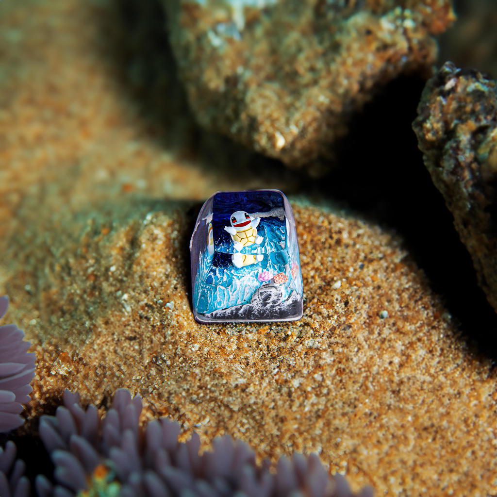 Pokémon Squirtle Artisan Keycap Ver 3 6 Squirtle Artisan Keycap for Mechanical Keyboard