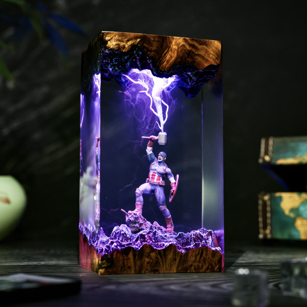 Captain-America-Thunder-Lightning-Lamp-Ver-2 (8) Captain america resin lamp