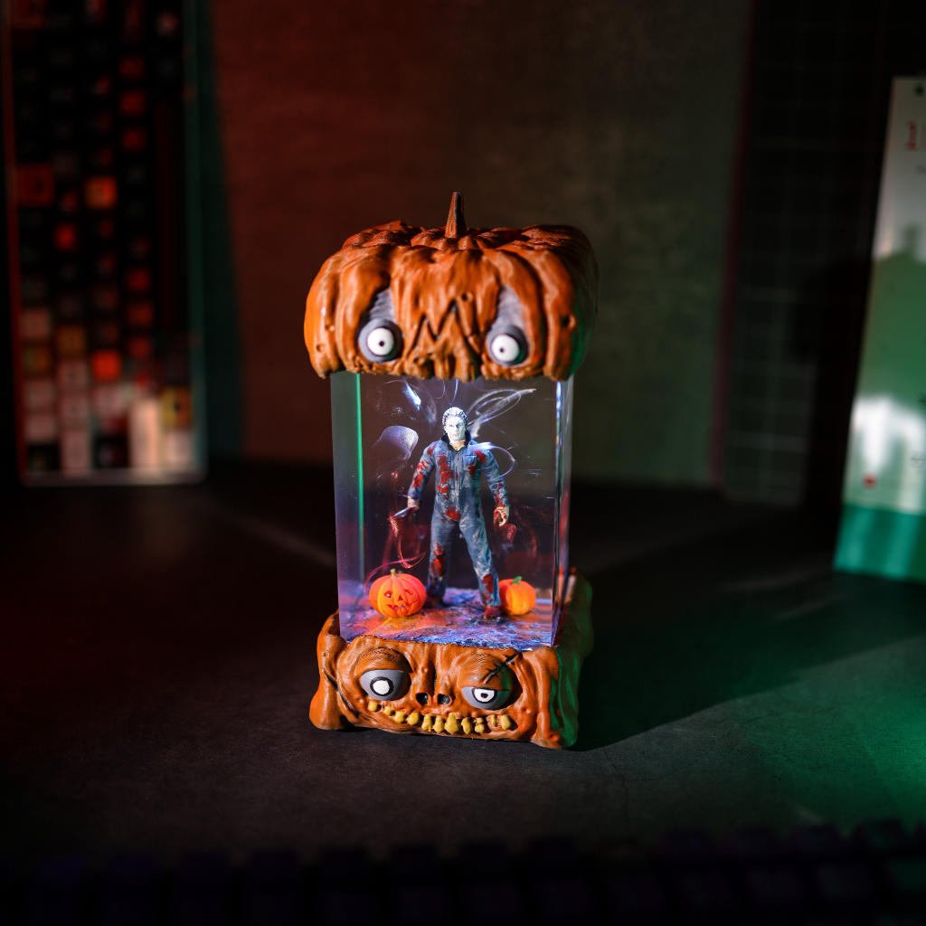 Jason Voorhees Friday the 13th Halloween Pumpkin Lamp 3 Spooky Pumpkin Horror Lamp