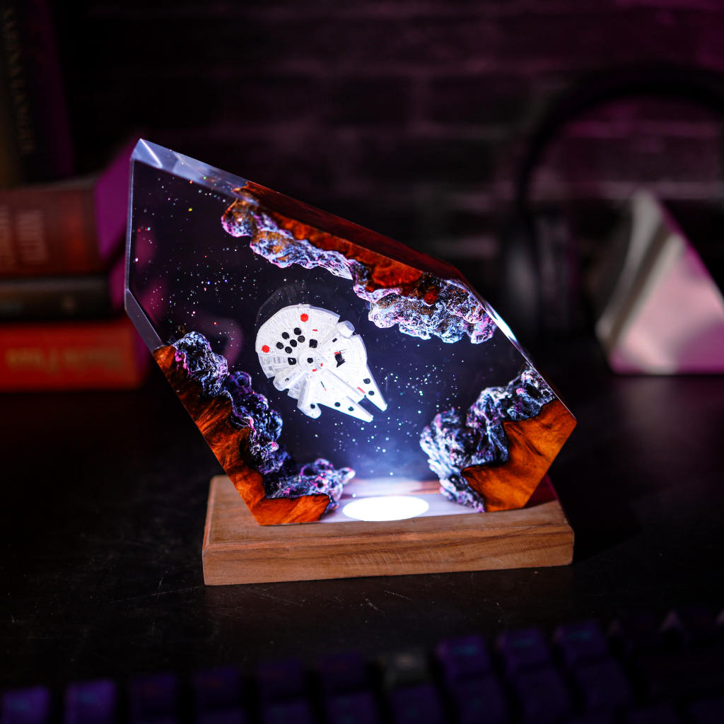 Millennium Falcon Spaceship Night Light Ver 3 4 Star Wars Ship Desk Lamp