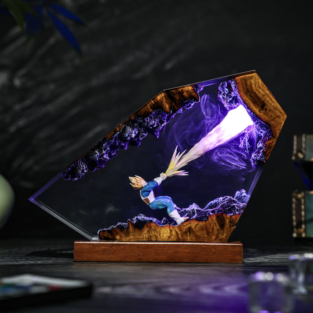 Energy Blast Super A.nime Warrior Resin Lamp Ver 2 15 Vegeta Dragon Ball Epoxy Lamp