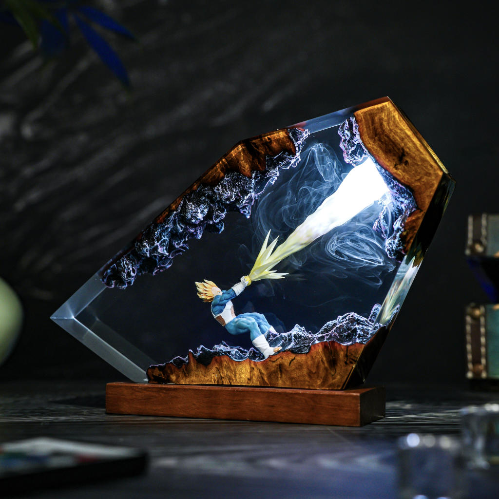 Energy Blast Super A.nime Warrior Resin Lamp Ver 2 11 Dragon Ball Vegeta LED Lamp