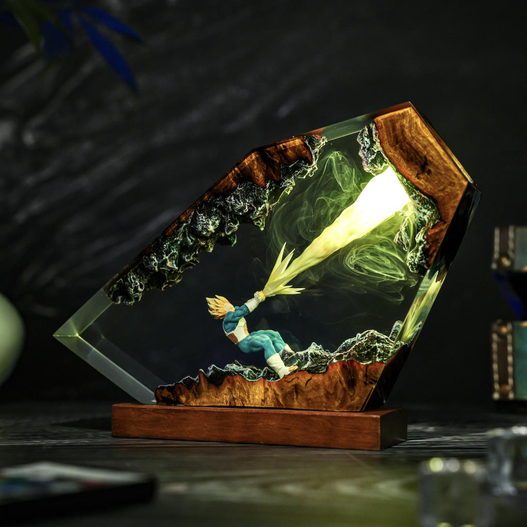 Energy Blast Super A.nime Warrior Resin Lamp Ver 2 10 Dragon Ball Vegeta LED Lamp