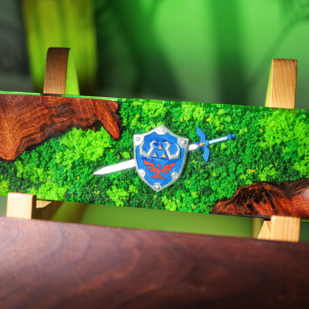 Zelda-Hylian-Shield-And-Master-Sword-Wrist-Rest (9) Legend of zelda keyboard wrist rest