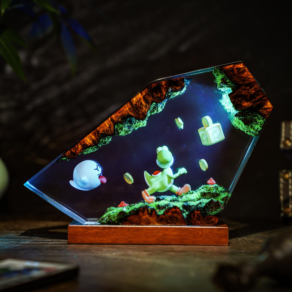Boo-And-Yoshi-Super-Mario-Lamp (5) Yoshi collectible light