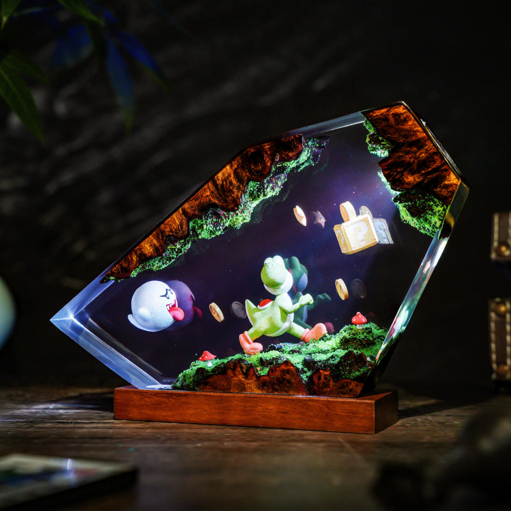 Boo-And-Yoshi-Super-Mario-Lamp (6) Cute gamer room light