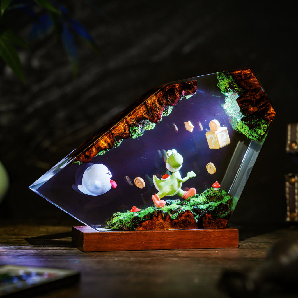Boo-And-Yoshi-Super-Mario-Lamp (8) Yoshi collectible light