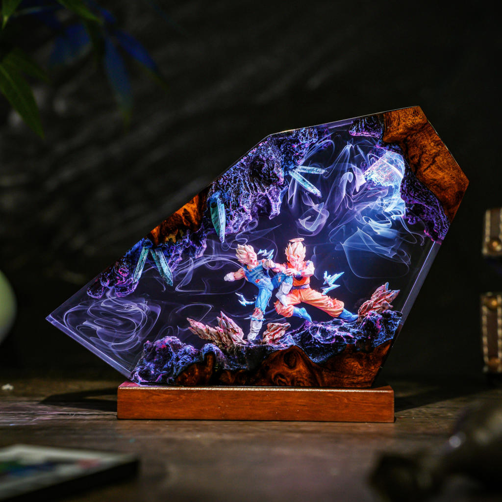 Anime Super Warrior Combat Ver 1 8 Goku Vegeta clash lamp