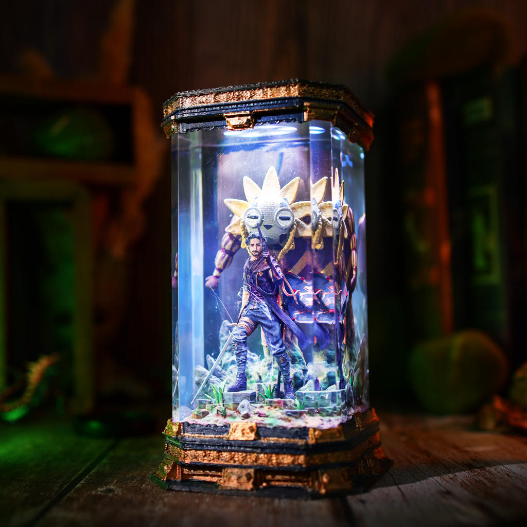 Chibi Esquie Maelle Clair Obscur Expedition 33 Lamp 23 Gustave Clair Obscur Expedition 33 Diorama Lamp