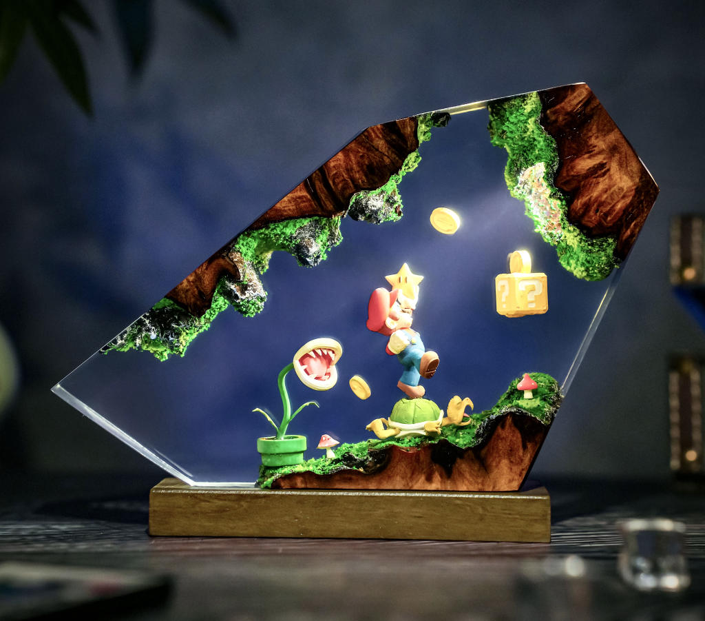 Super-Mario-Piranha-Plant-Lamp (3) Super mario piranha plant lamp