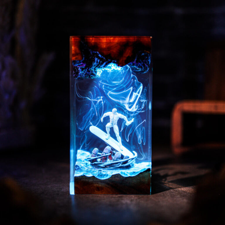 Silver Surfer Fantastic Four Marvel Lamp 11 Marvel Silver Surfer resin lamp