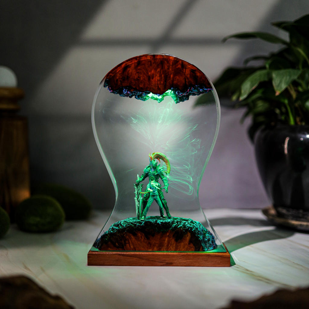 Shadow Hunter and Blood-Red Commander Headphone Stand & Lamp 14 Solo Leveling lamp