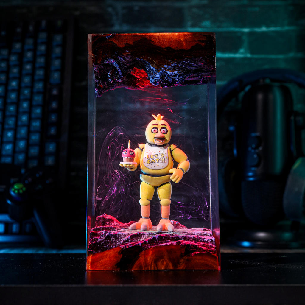 Five Nights at Freddy's フィギュア 6体　胸のランプ光る Chica Five Nights at Freddy's Lamp - Hirosart