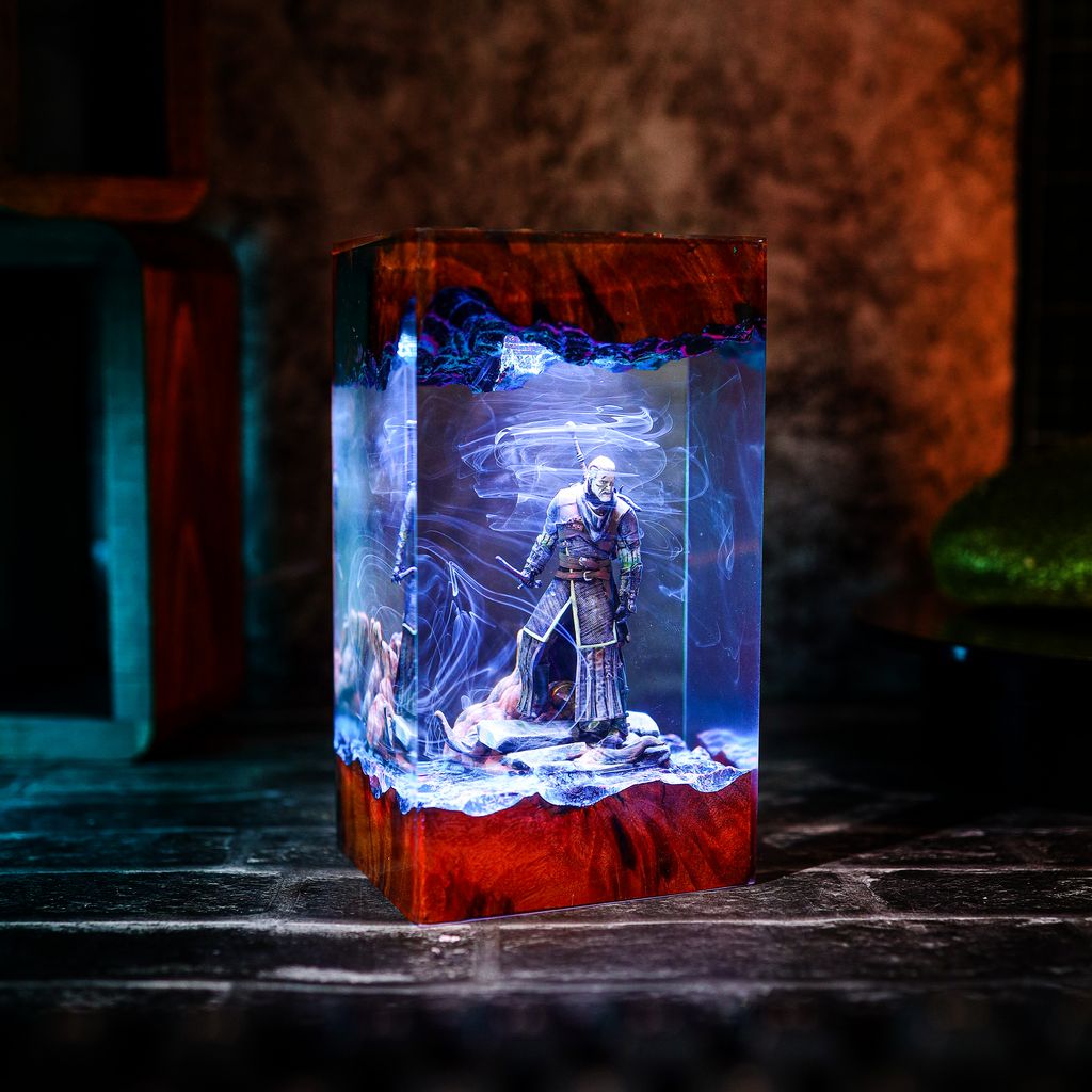Emperor Of The Mankind Warhammer Lamp The witcher white wolf led night light