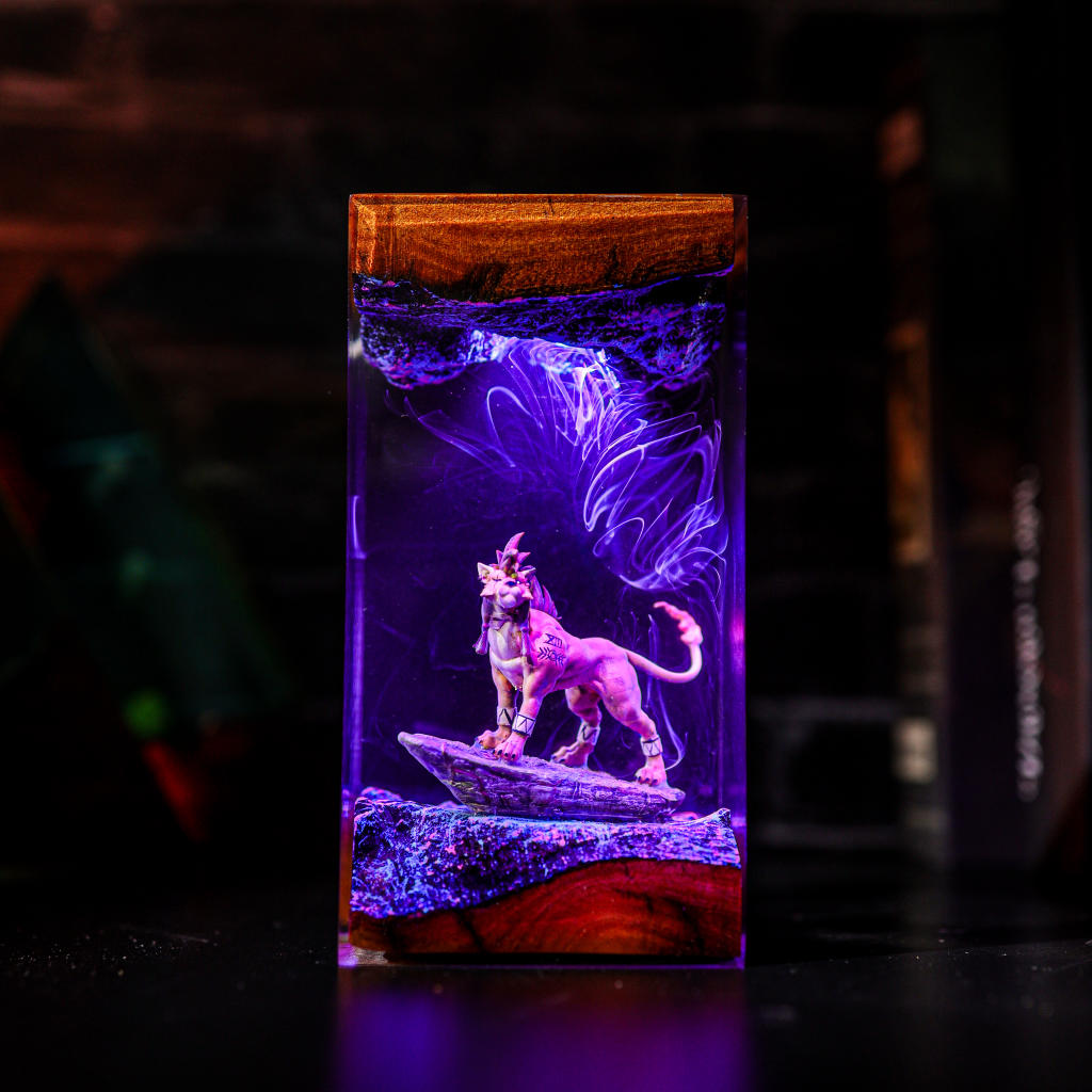 Red XIII Final Fantasy VII Lamp 6 Red XIII Resin Lamp