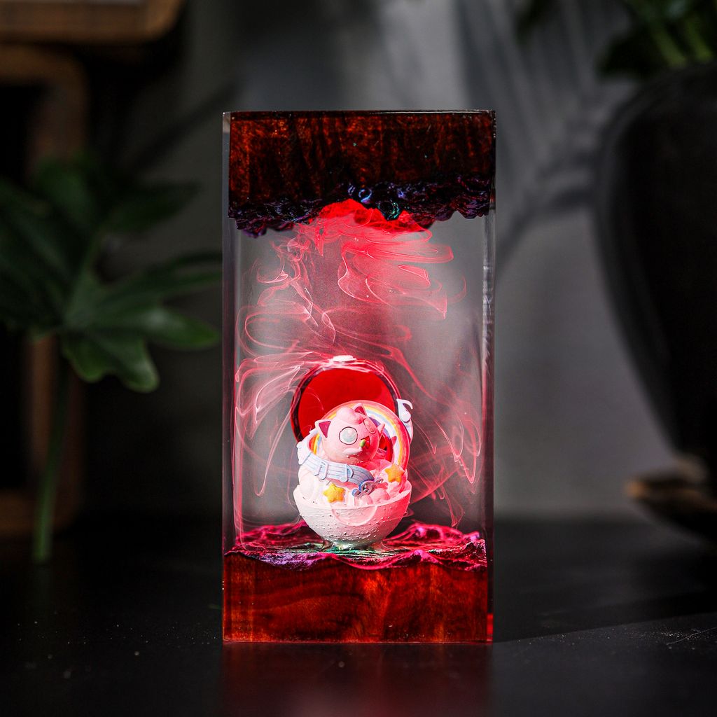 Jigglypuff Pokémon Lamp Ver 2 2 Jigglypuff Pokémon Epoxy Resin Night Light