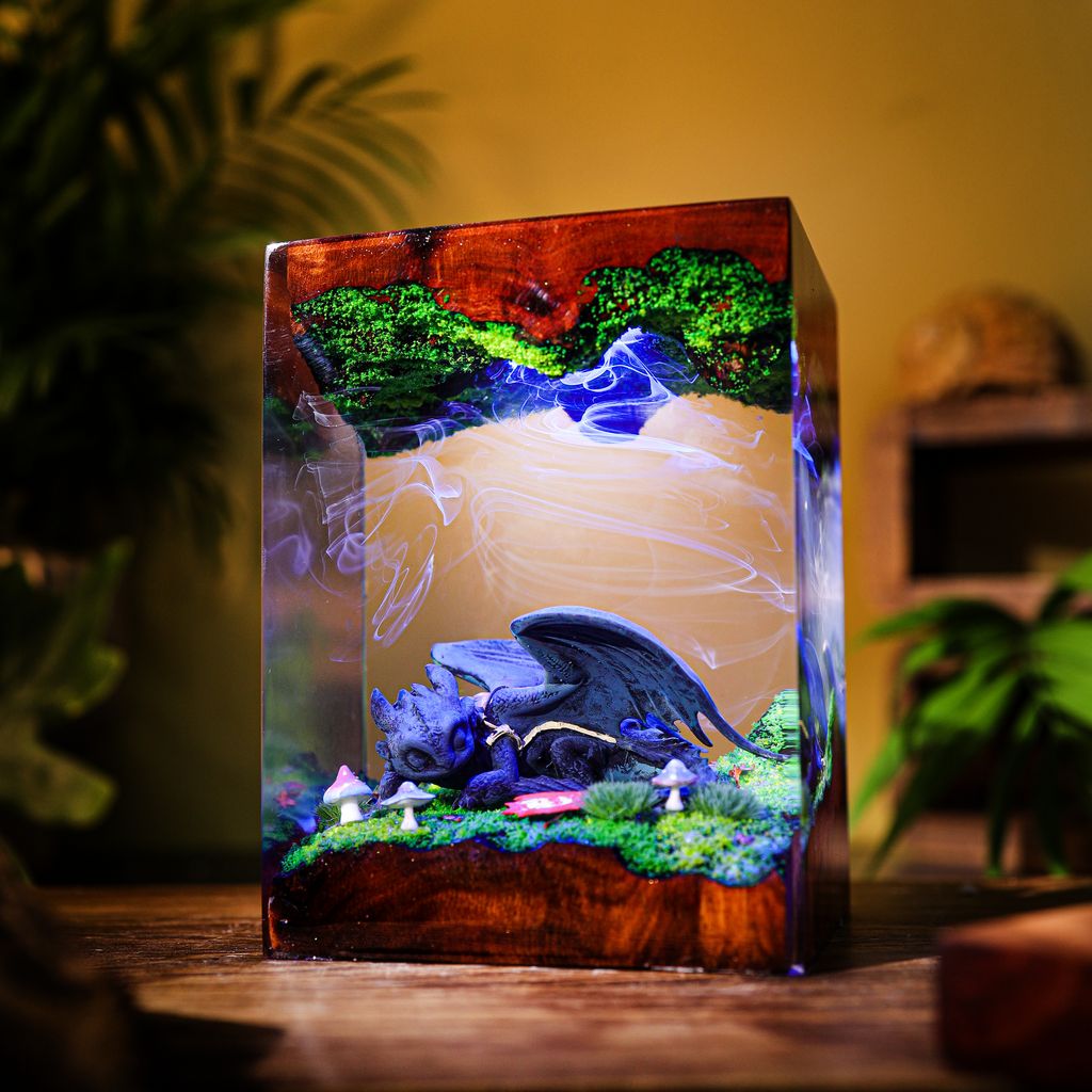 Sleeping Toothless How to Train Your Dragon Lamp 5 Night Fury Dragon Table Lamp