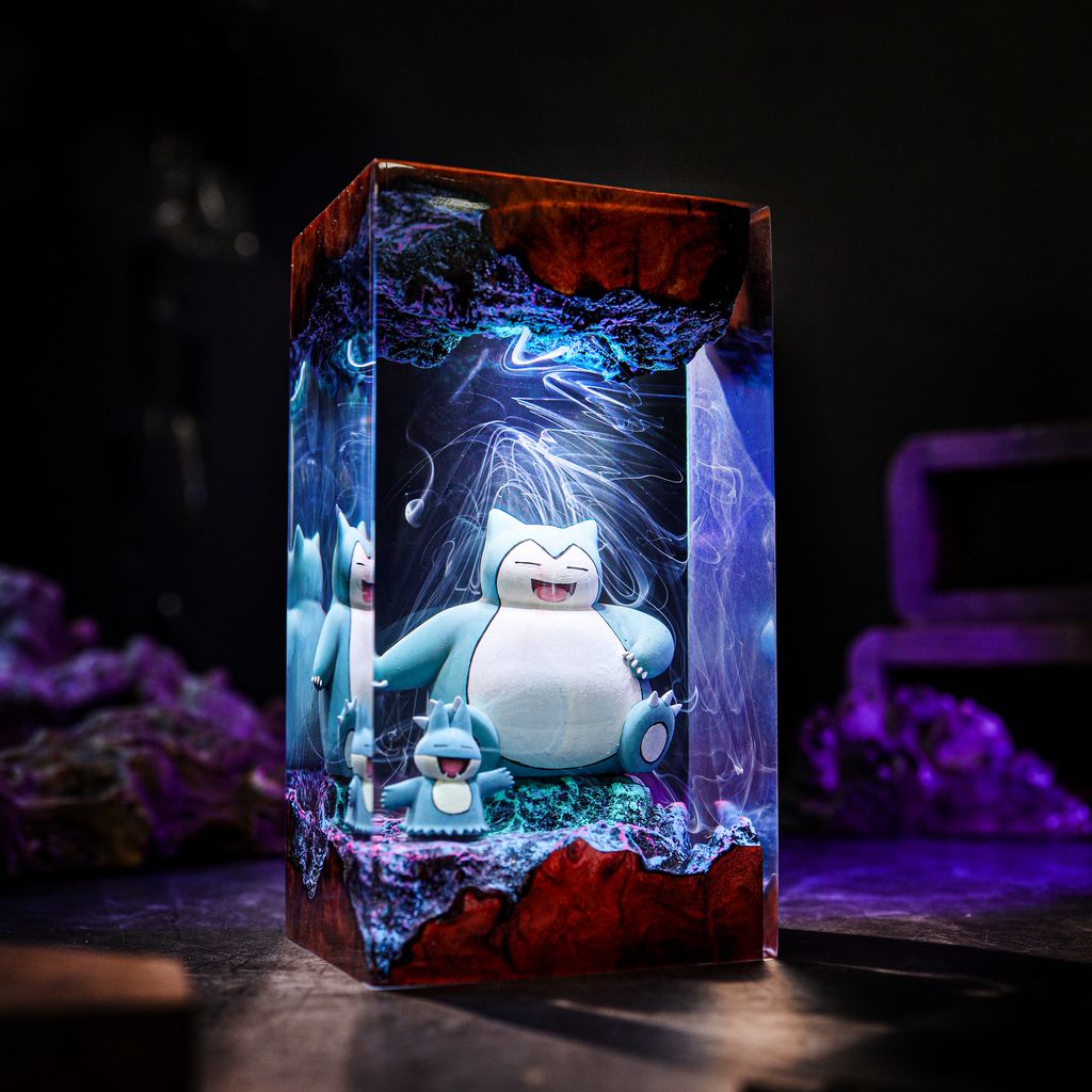 Snorlax and Munchlax Pokémon Lamp 4 Pokémon Snorlax Munchlax LED Table Lamp