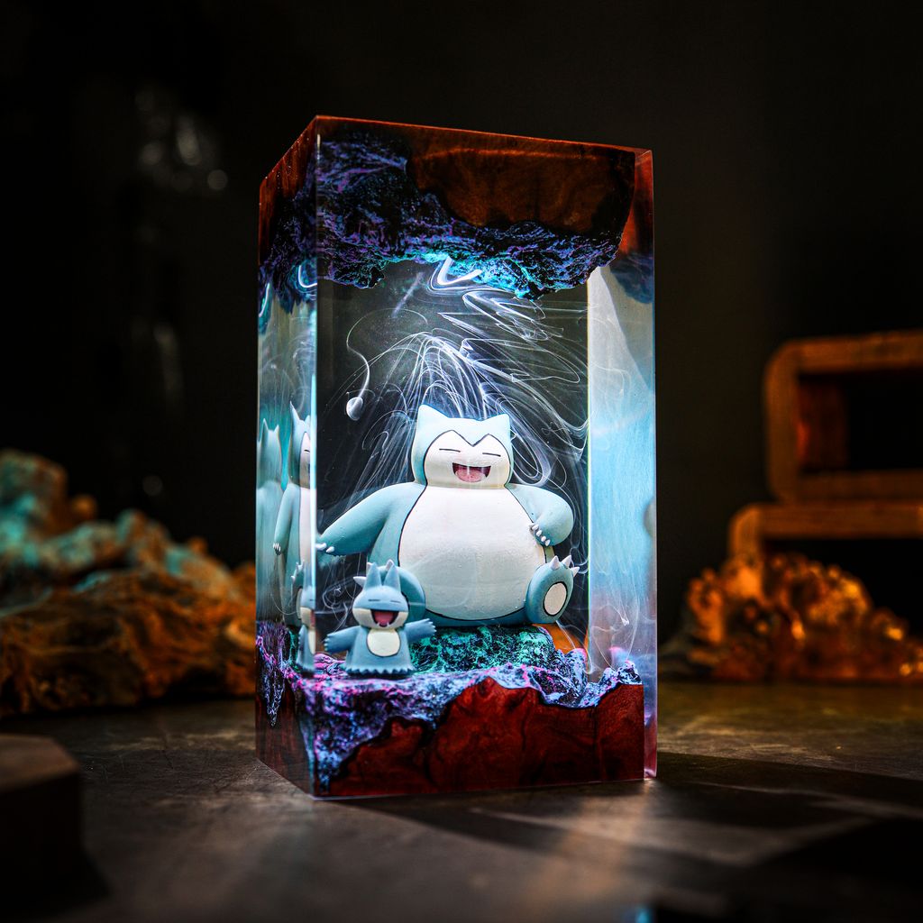 Snorlax and Munchlax Pokémon Lamp 8 Handmade Snorlax Munchlax Pokémon Lamp