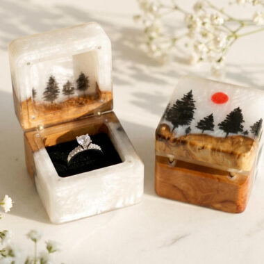 Pine Forest Engagement Ring Box