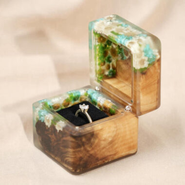 Daisy Flower Ring Box