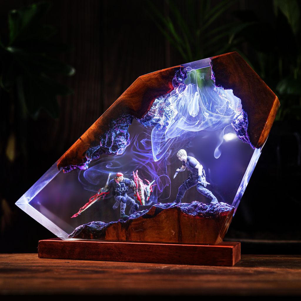 Leon S. Kennedy vs Mutated Jack Krauser Resident Evil Lamp 1 Leon S. Kennedy vs Mutated Jack Krauser Resident Evil Lamp