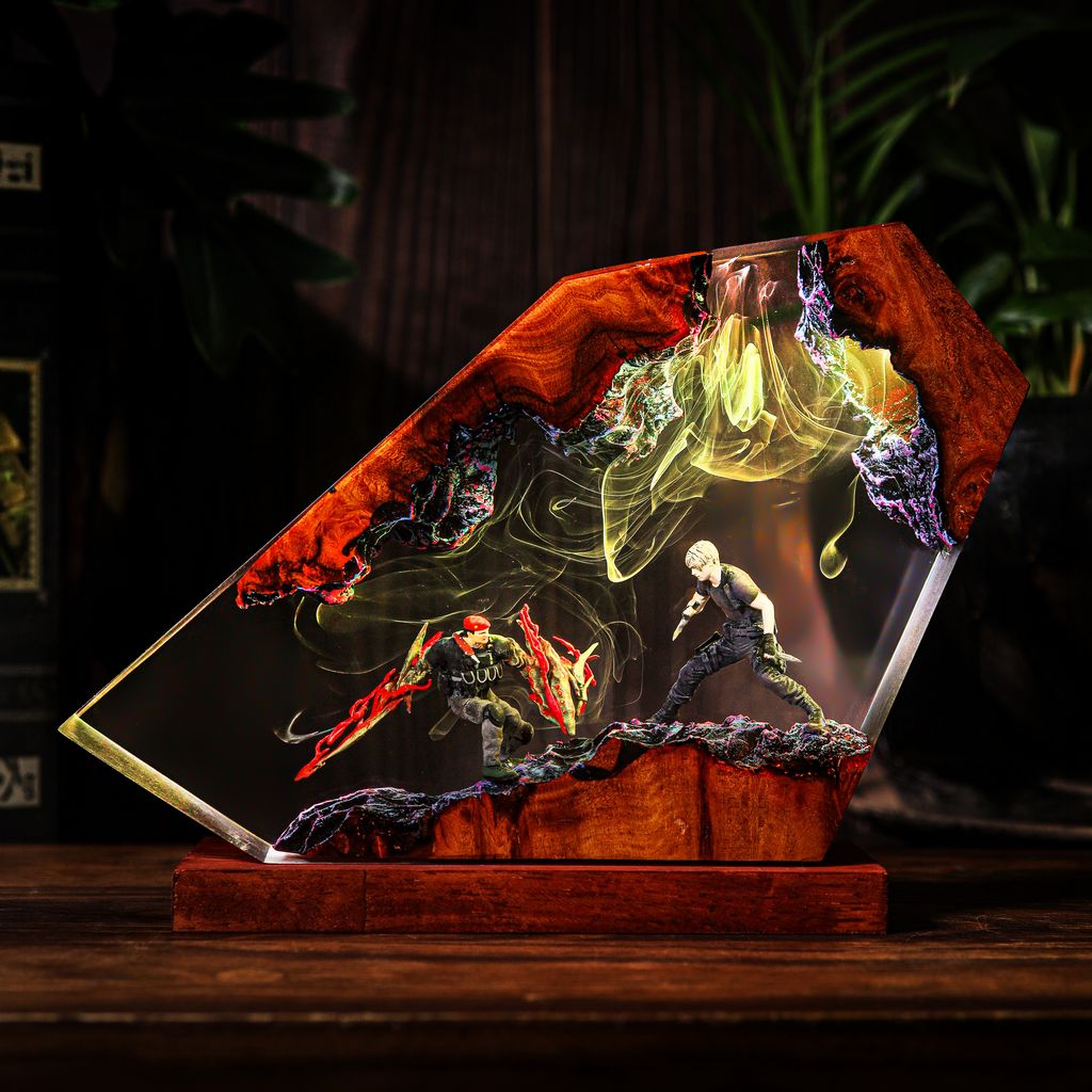 Leon S. Kennedy vs Mutated Jack Krauser Resident Evil Lamp 6 Leon S. Kennedy vs Mutated Jack Krauser Resident Evil Lamp