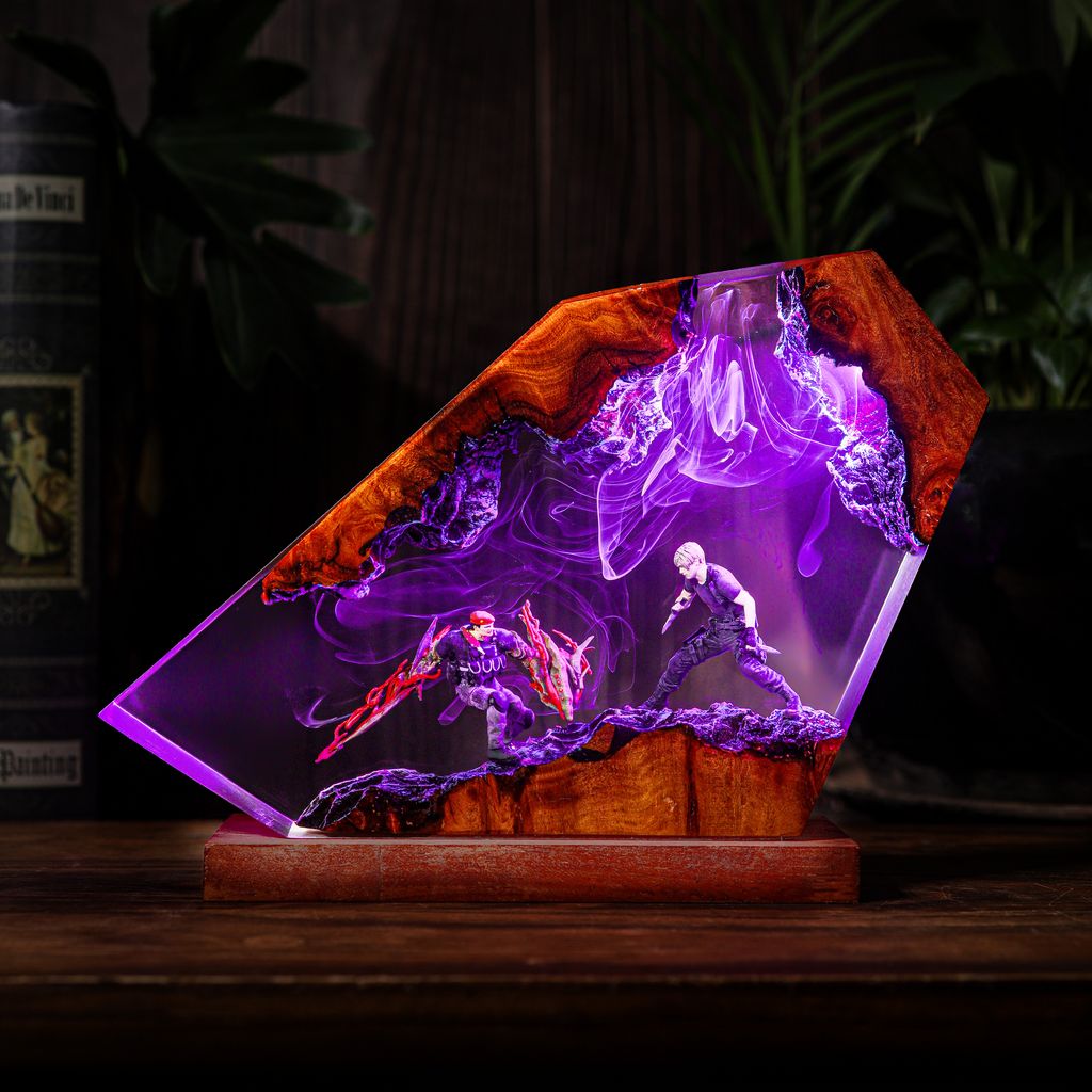 Leon S. Kennedy vs Mutated Jack Krauser Resident Evil Lamp 5 Leon S. Kennedy vs Mutated Jack Krauser Resident Evil Lamp