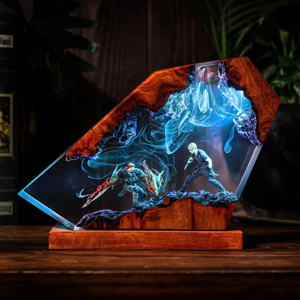 Leon S. Kennedy vs Mutated Jack Krauser Resident Evil Lamp 4 Leon S. Kennedy vs Mutated Jack Krauser Resident Evil Lamp