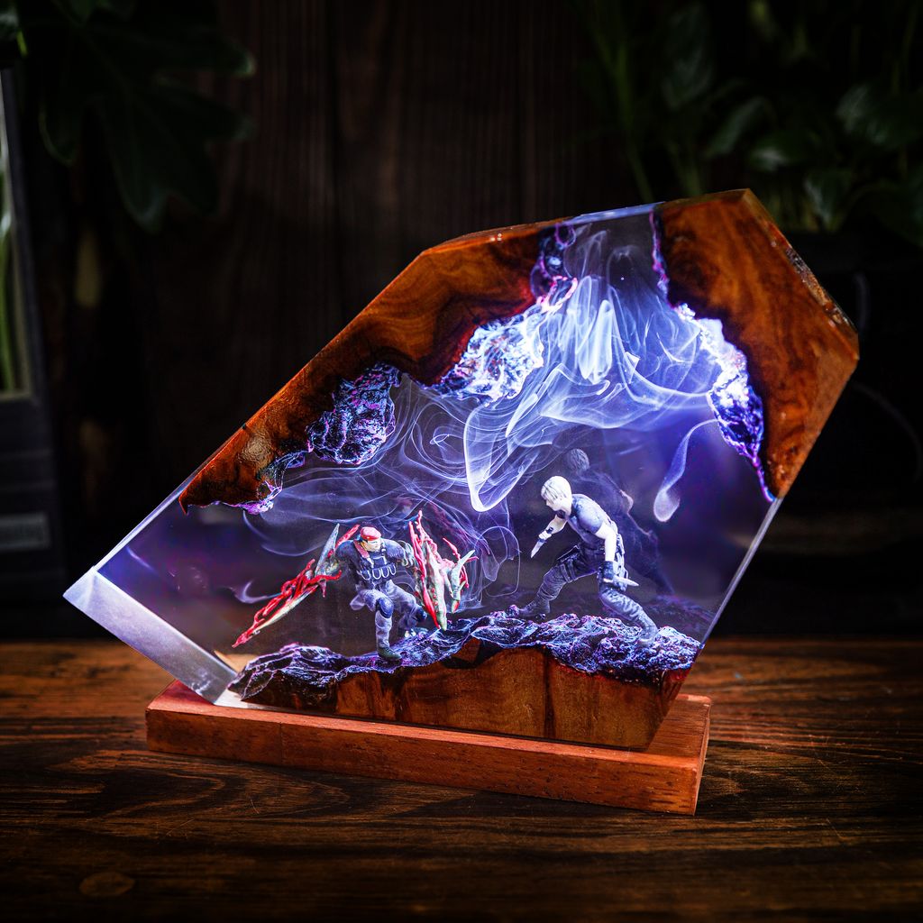Leon S. Kennedy vs Mutated Jack Krauser Resident Evil Lamp 2 Leon S. Kennedy vs Mutated Jack Krauser Resident Evil Lamp