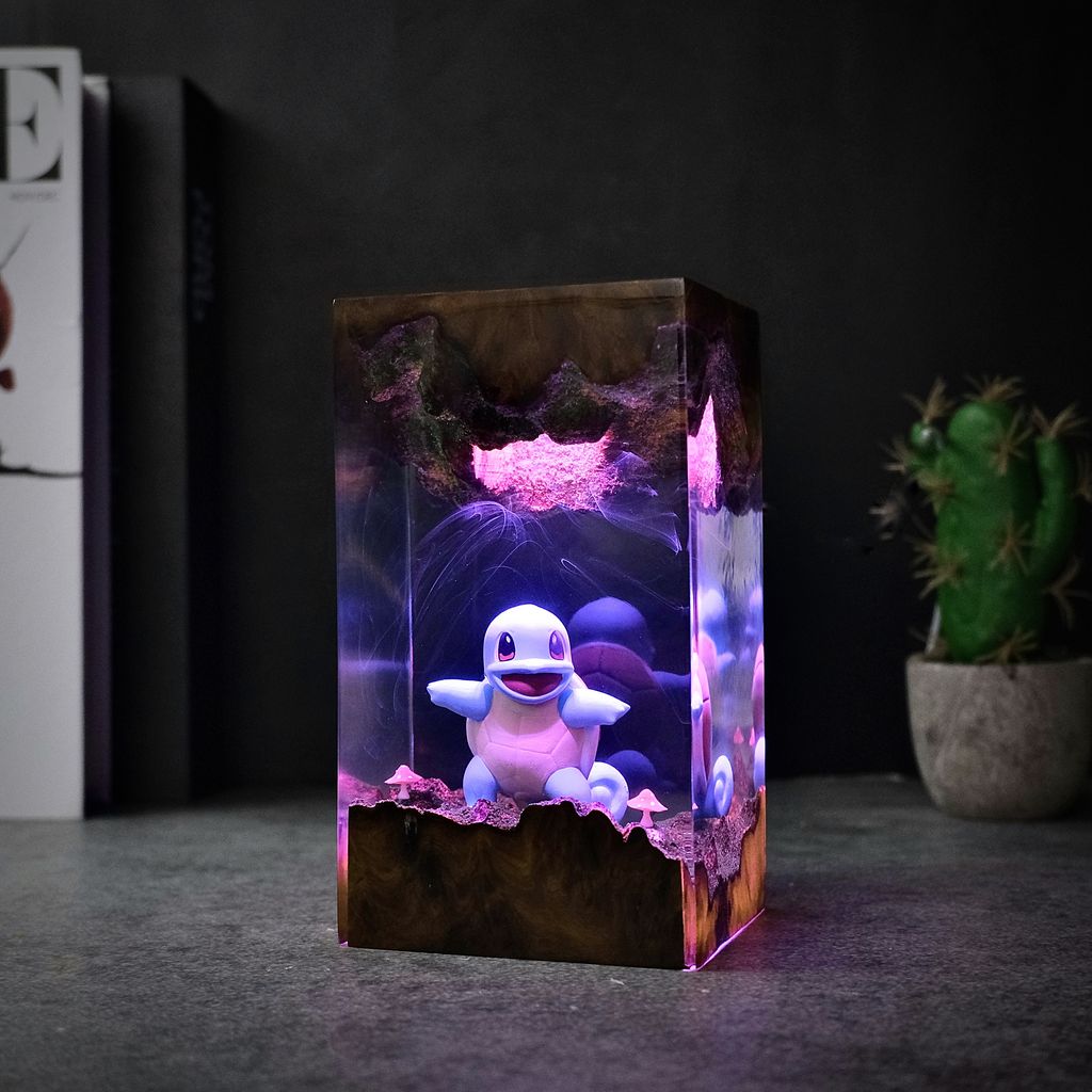 Squirtle Pokémon Night Light 2 Squirtle Pokémon 3D Resin Light