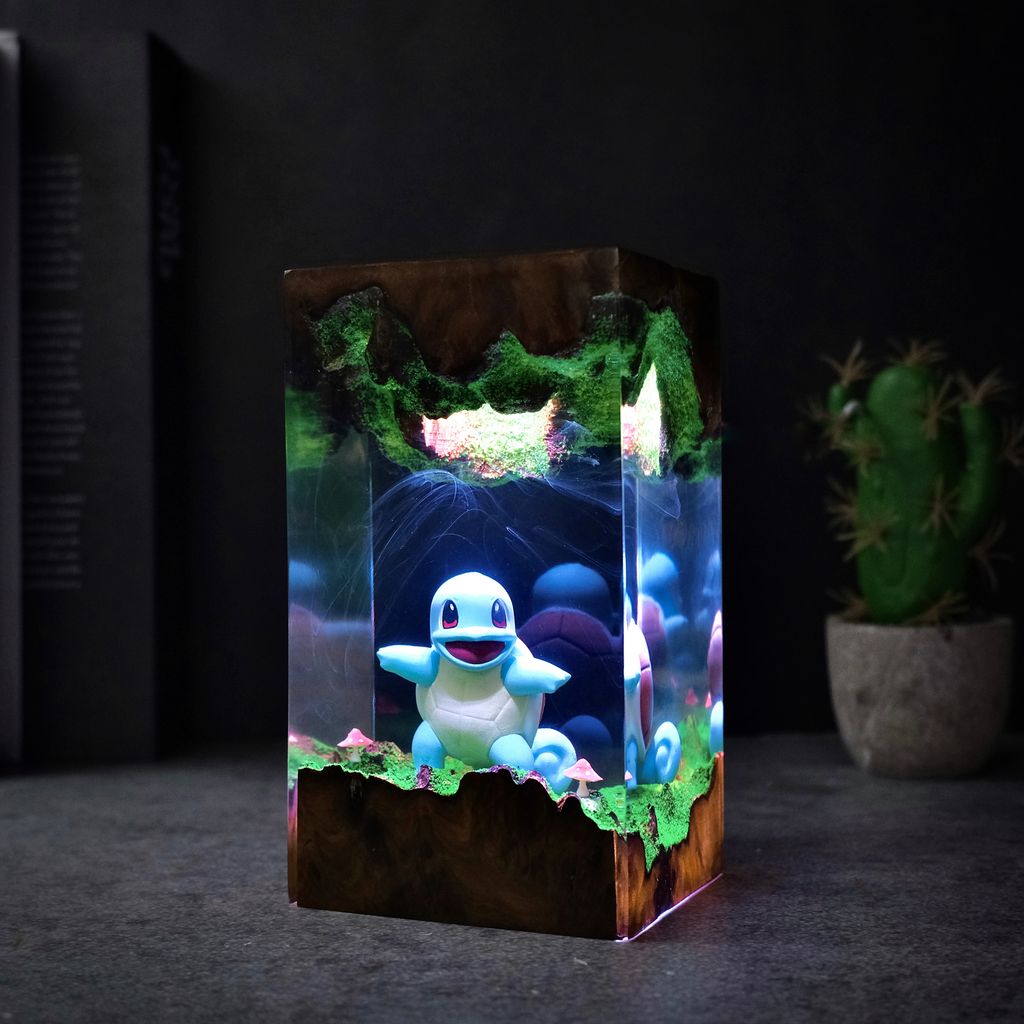 Squirtle Pokémon Night Light 3 Squirtle Character LED Bedroom Light