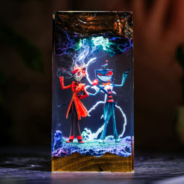 Alastor and Vox Hazbin Hotel Lamp