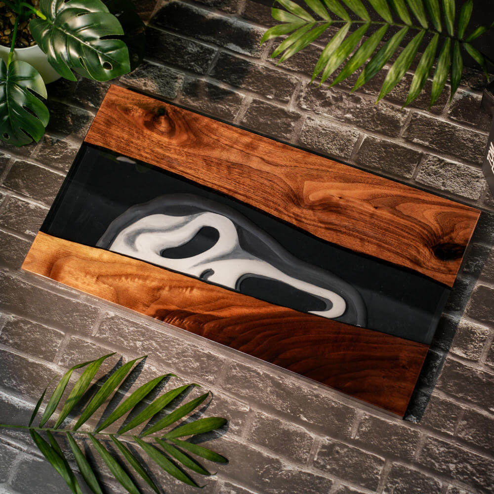 Classic Halloween Slashers Resin Serving Board 5 Scream Ghostface Tray